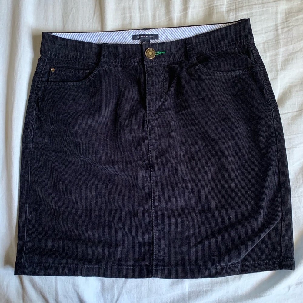 Navy blue, corduroy, Tommy Hilfiger skirt